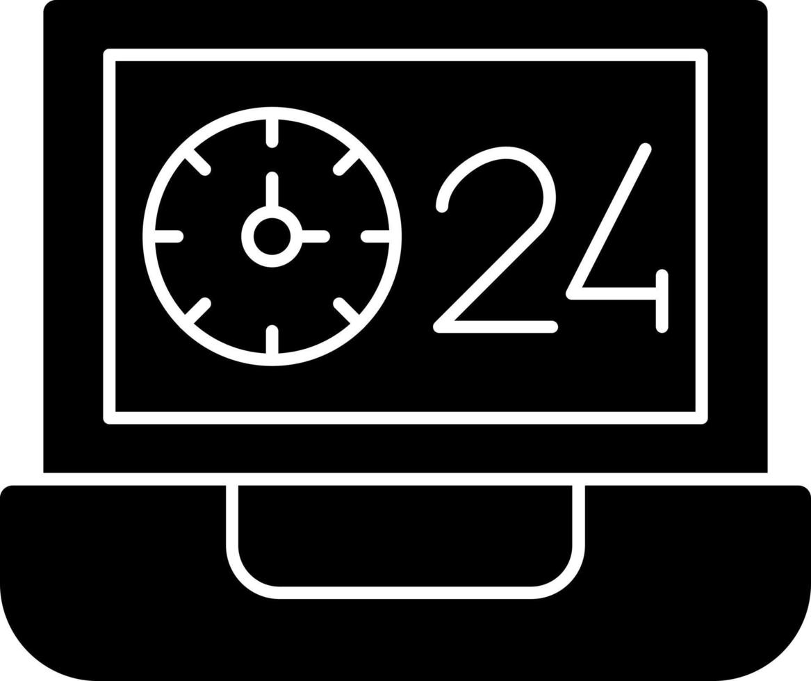 Diseño de icono de vector de 24 horas