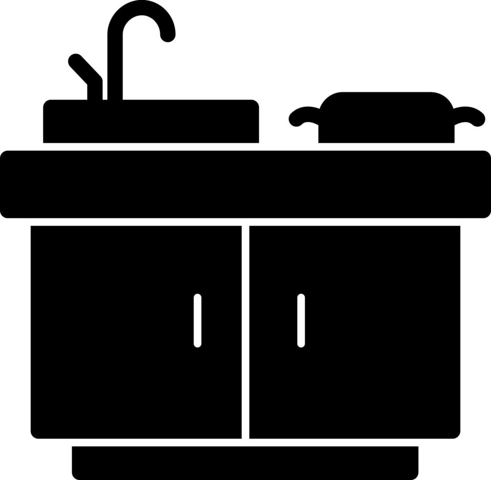 diseño de icono de vector de fregadero de cocina