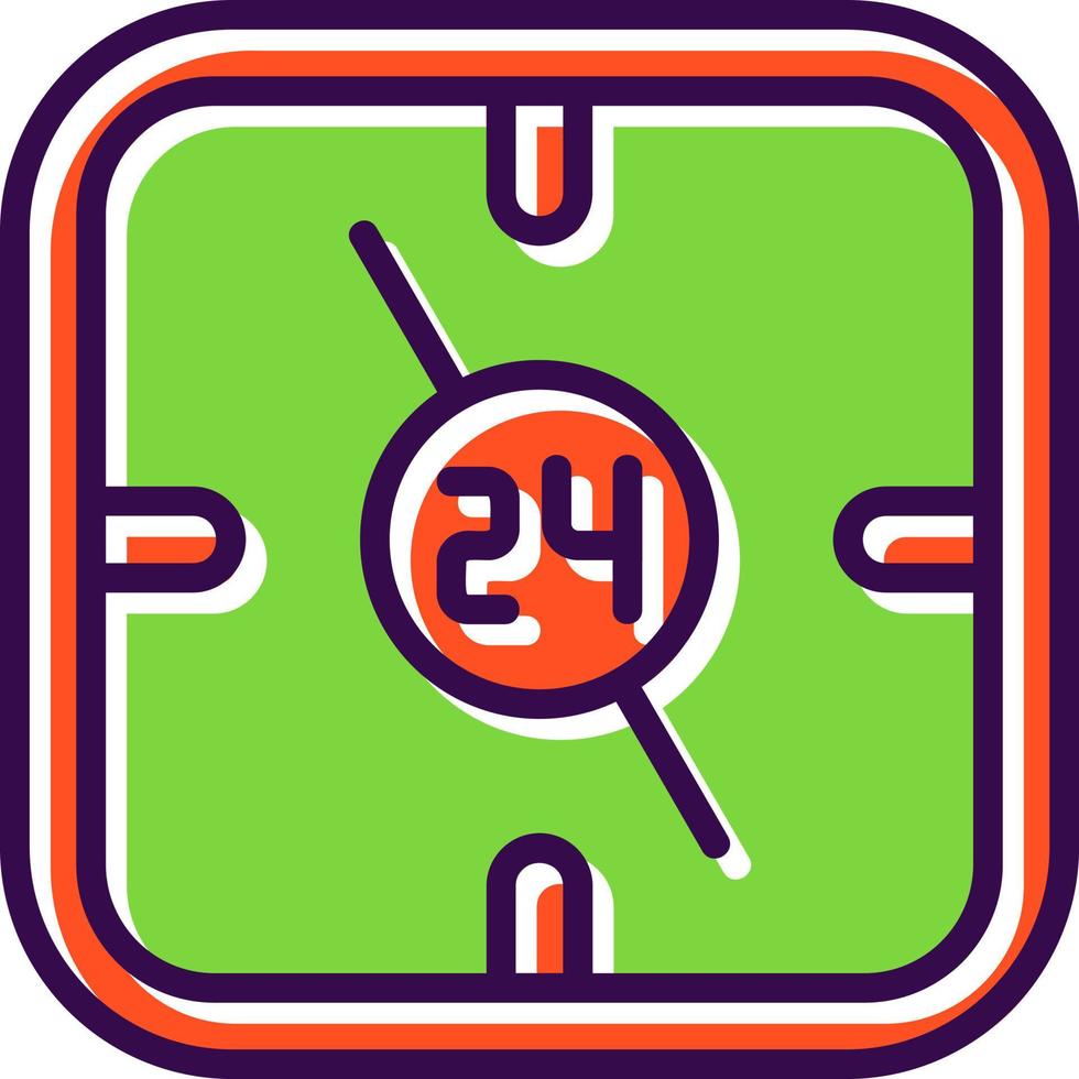24 Hours Vector Icon Design