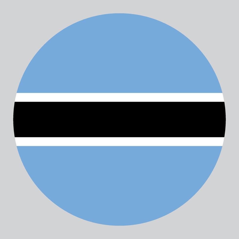 flat circle shaped Illustration of botswana flag vector