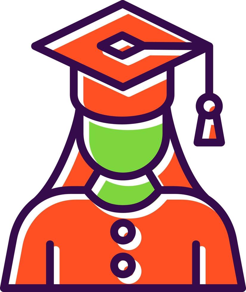 diseño de icono de vector de mujer graduada