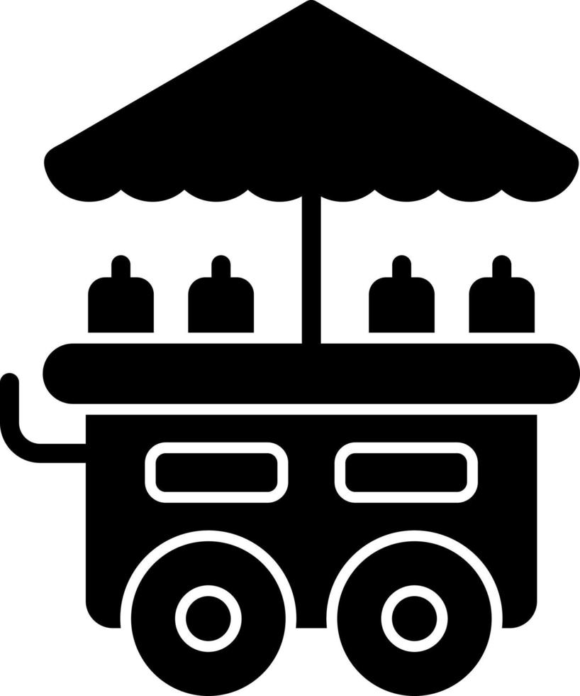 Food Cart Vector Icon Design