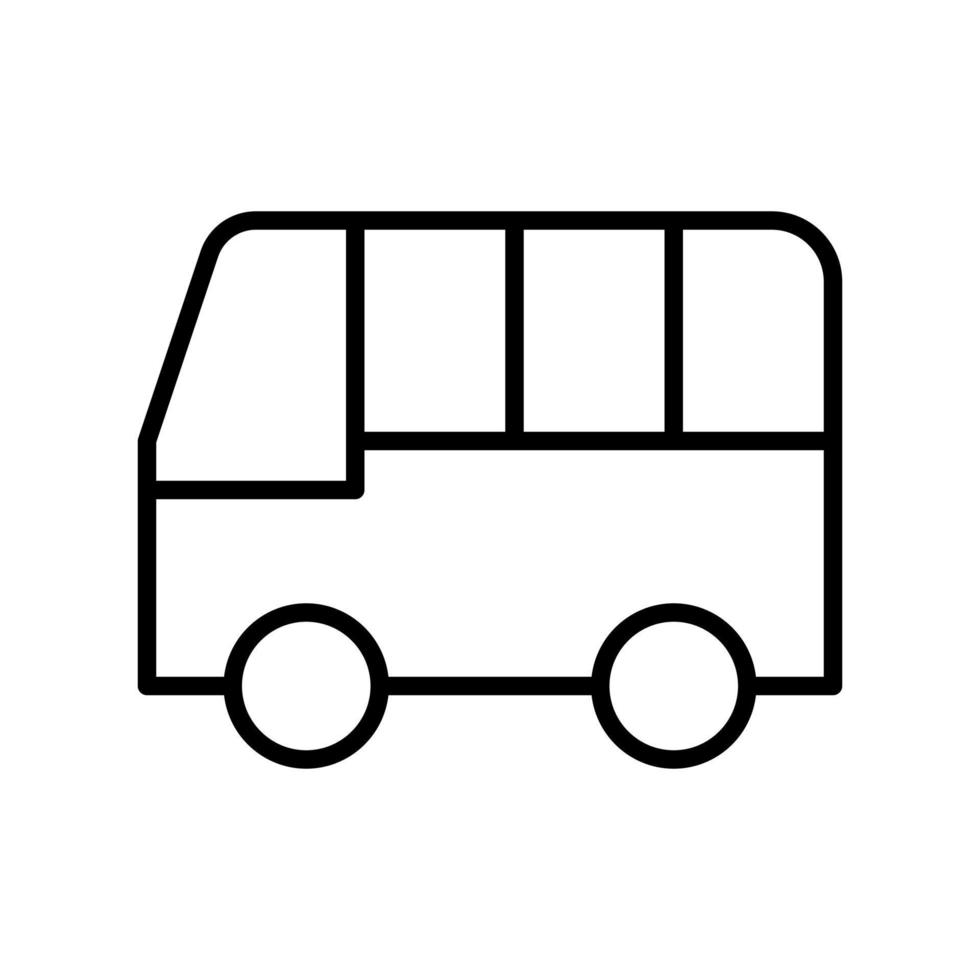 shuttle hotel icon flat line style vector for graphic and web design