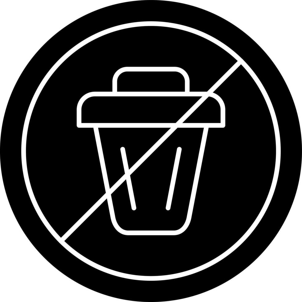 diseño de icono de vector de no tirar basura