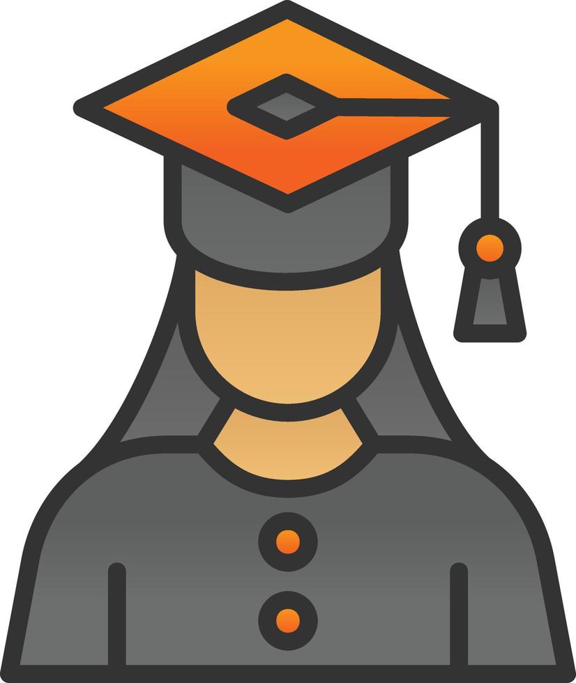 diseño de icono de vector de mujer graduada