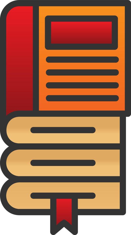 Book Stack Vector Icon Design