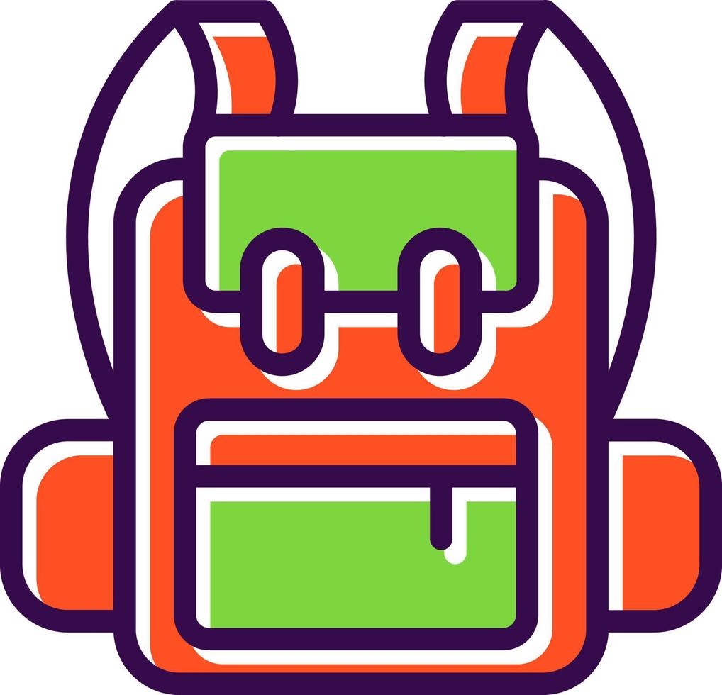 Backpack Vector Icon Design
