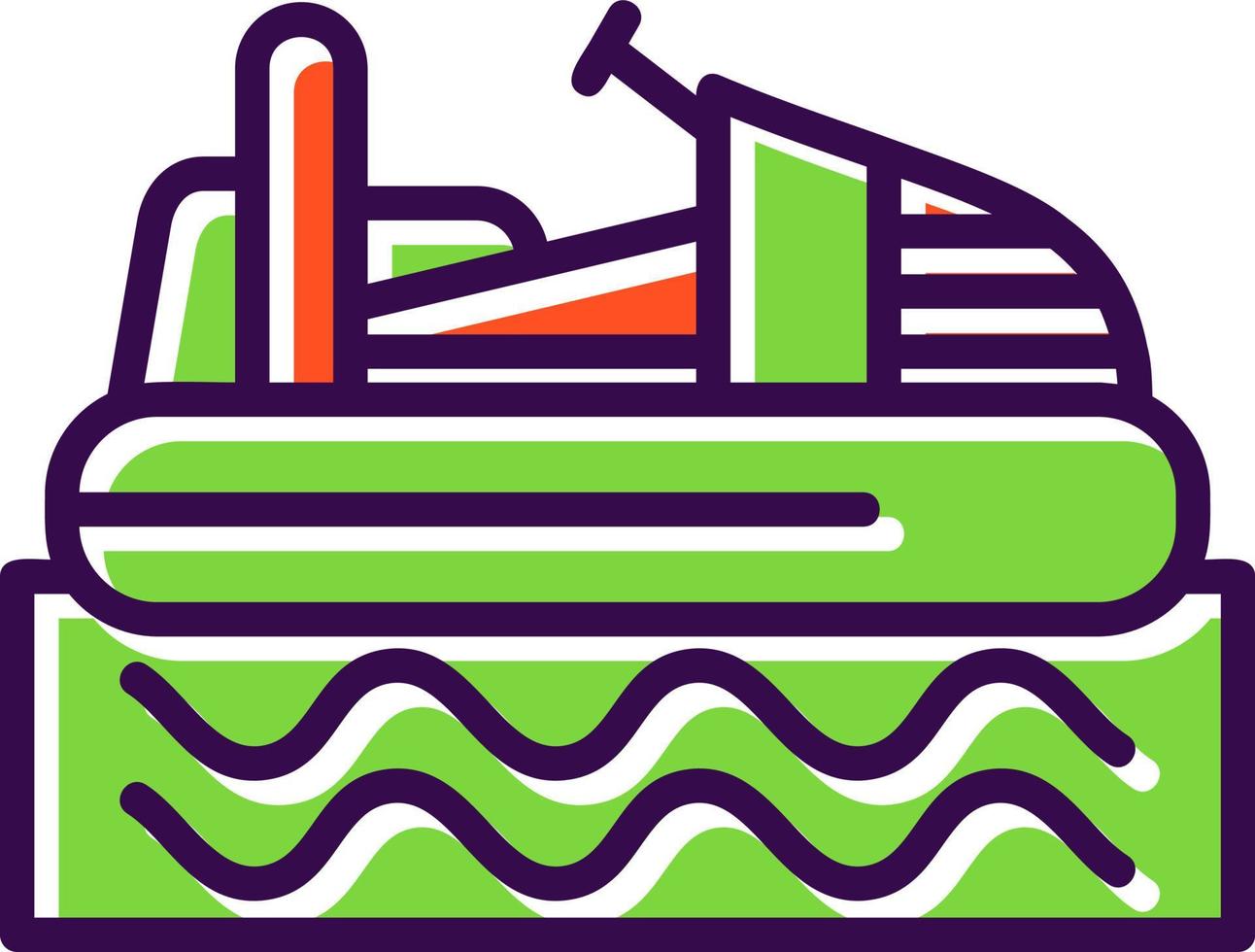 Bumper Boat Vector Icon Design