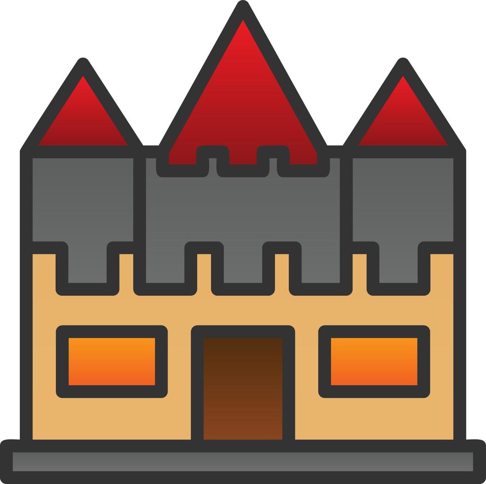 diseño de icono de vector de castillo