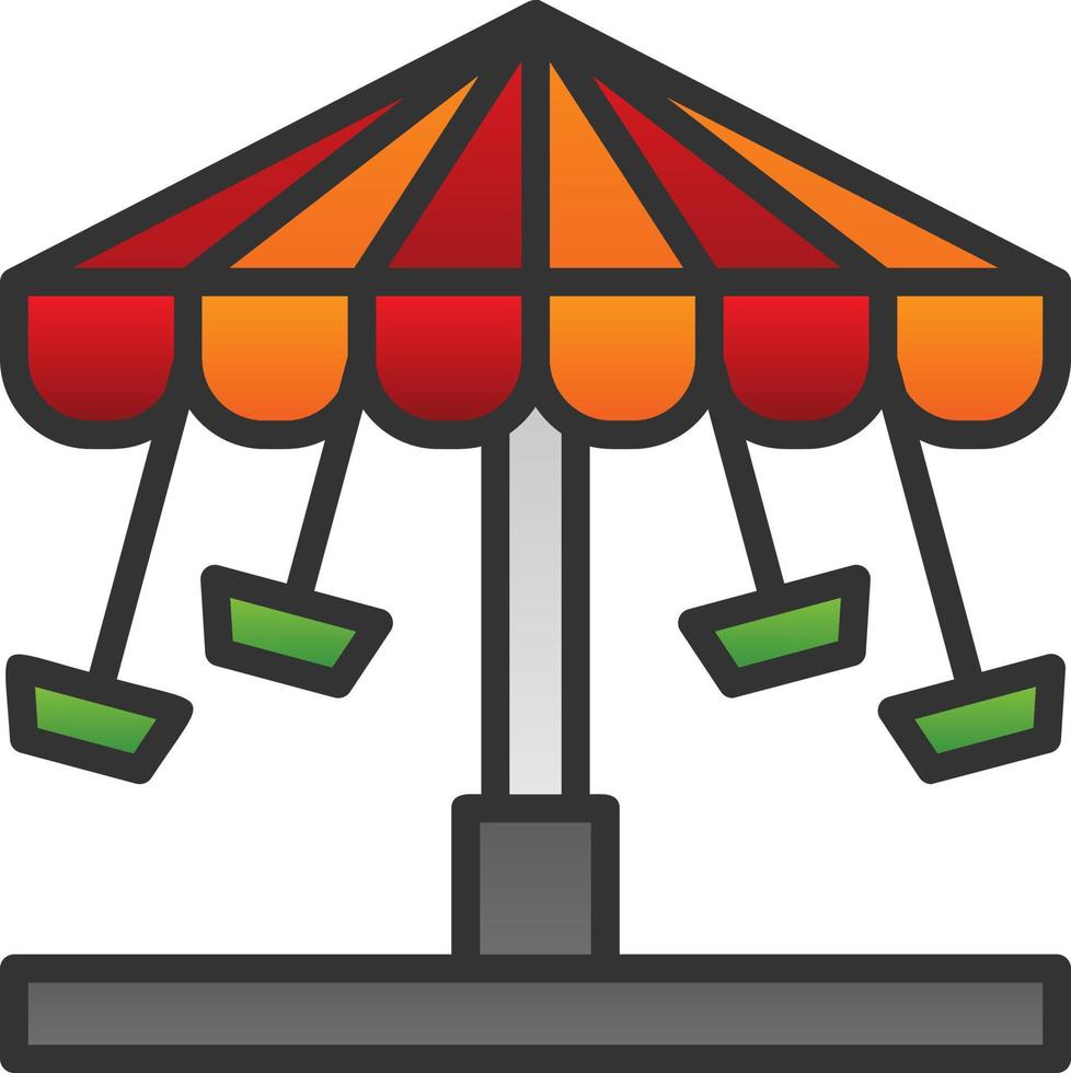 Chair Swing Ride Vector Icon Design
