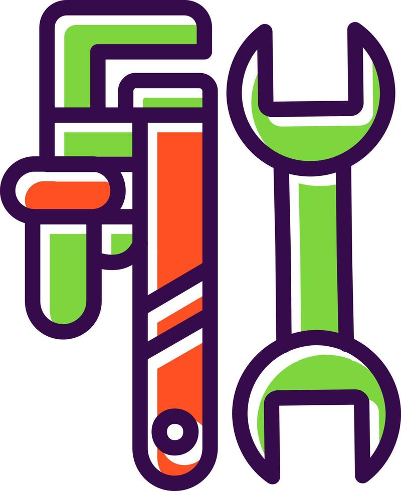 Pipe Wrench Vector Icon Design