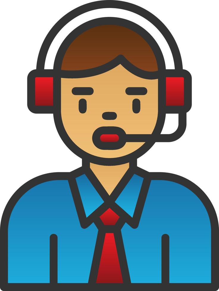 Call Agent Vector Icon Design