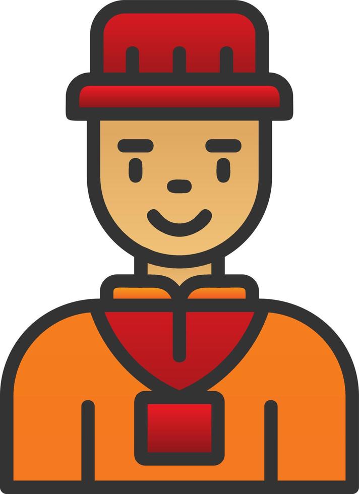 Tour Guide Man Vector Icon Design