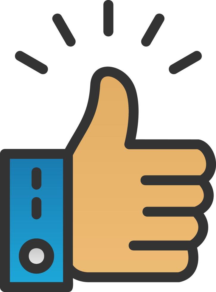 Thumbs Up Vector Icon Design