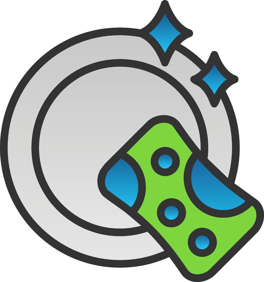 Washing Plate Vector Icon Design