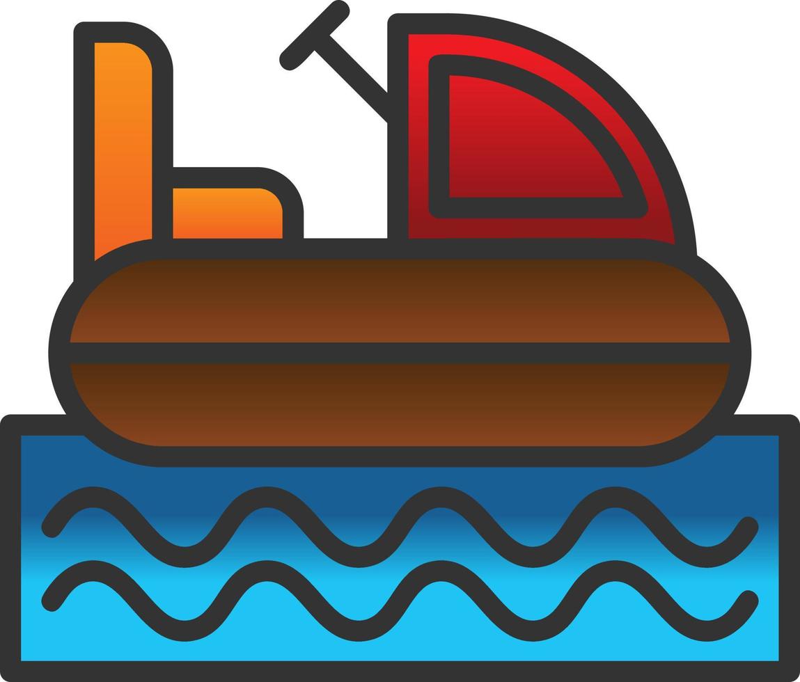 Bumper Boat Vector Icon Design