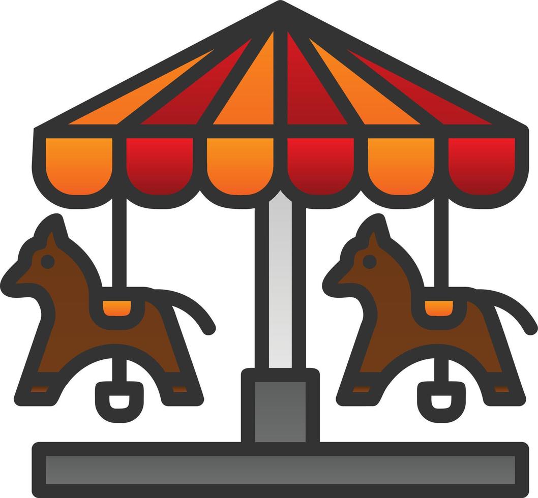 Merry Go Round Vector Icon Design