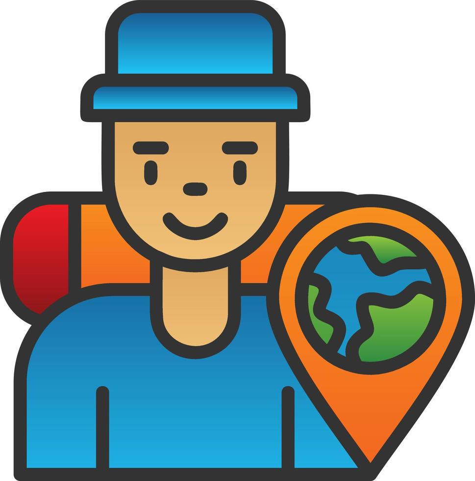 Traveler Vector Icon Design