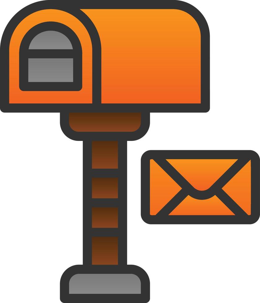 Postbox Vector Icon Design