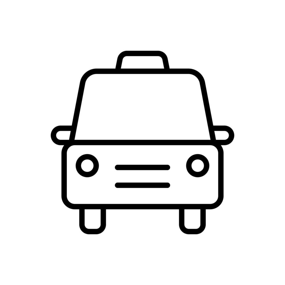 vector de estilo de línea plana de icono de hotel de taxi para diseño gráfico y web