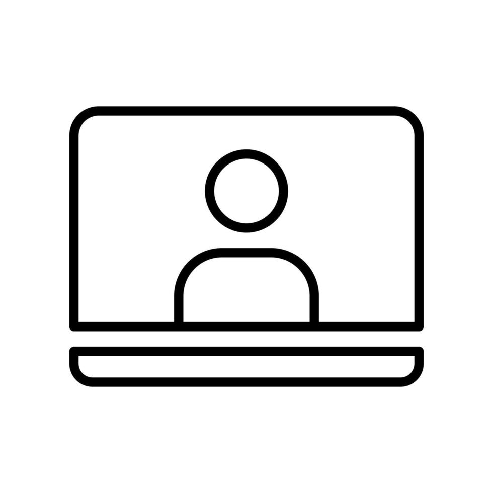 personal website business icon flat line style vector for graphic and web design