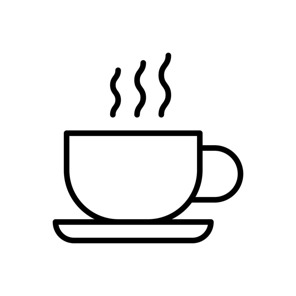 vector de estilo de línea plana de icono de hotel de desayuno para diseño gráfico y web
