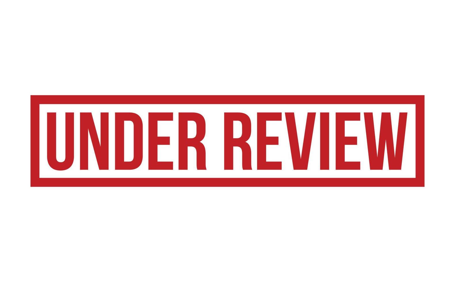 Under Review Rubber Stamp vector