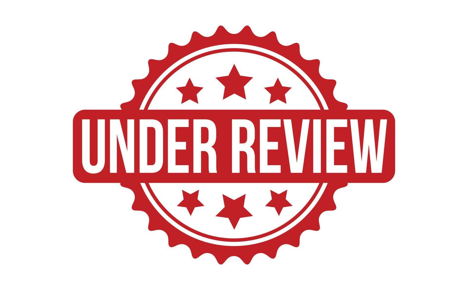 Under Review Rubber Stamp vector
