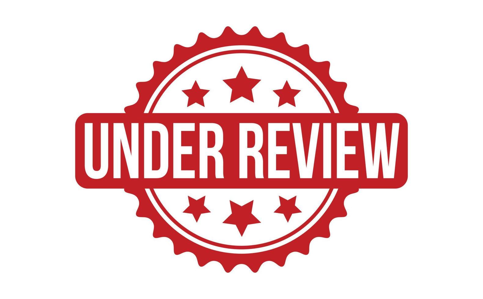 Under Review Rubber Stamp vector