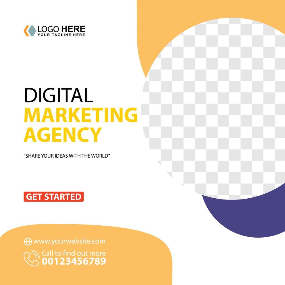 Social media post template design Premium Vector