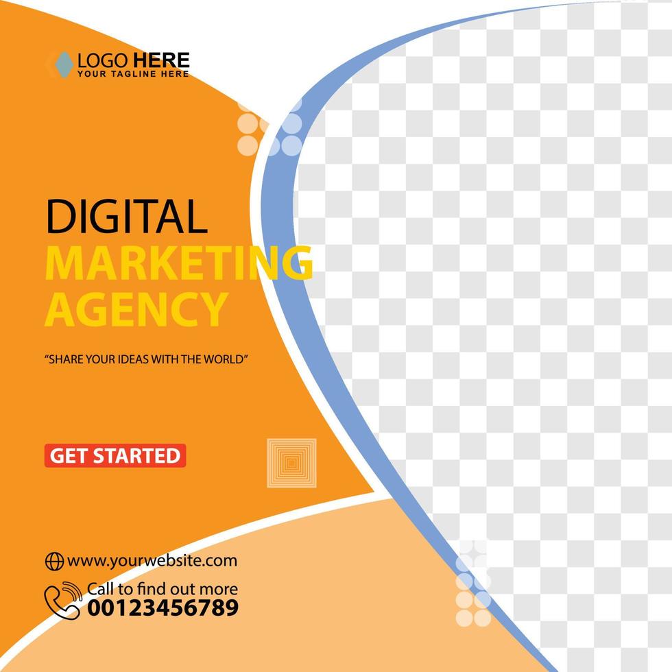 Social media post template design Premium Vector