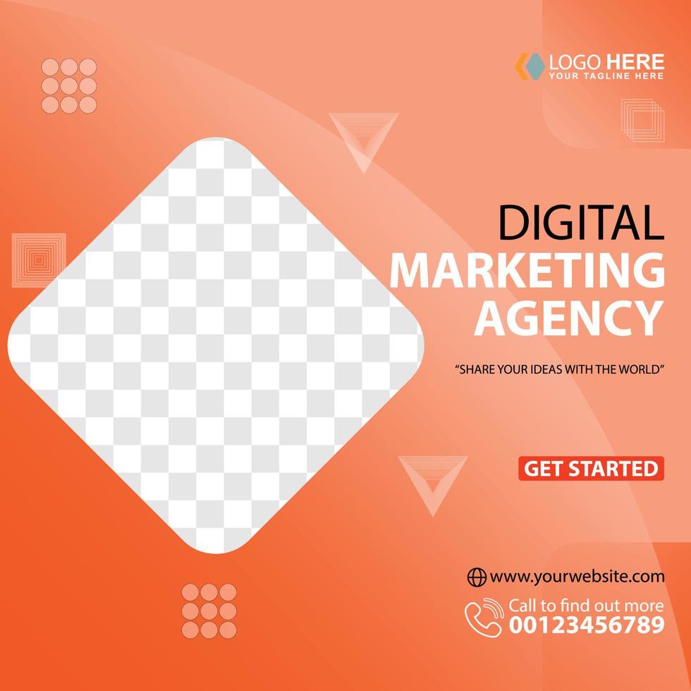 Social media post template design Premium Vector