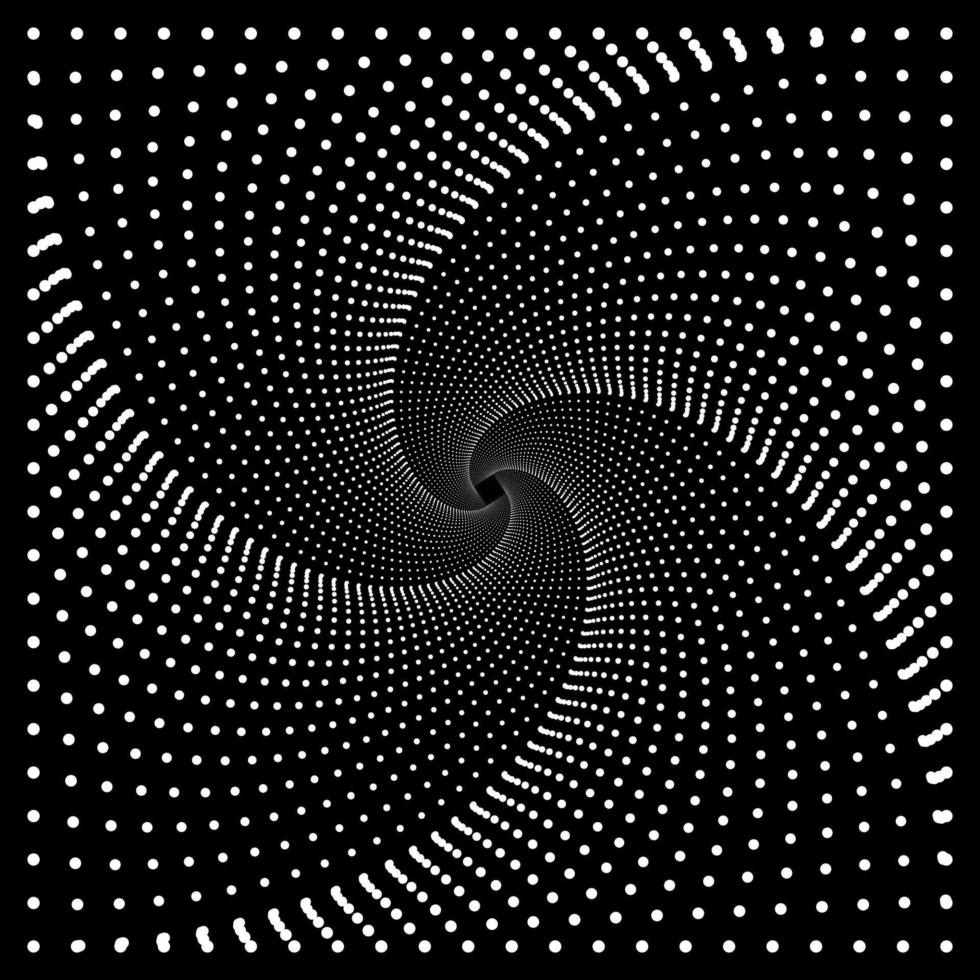 Dots in Square form. Vector dotted frame. Design element on a black background