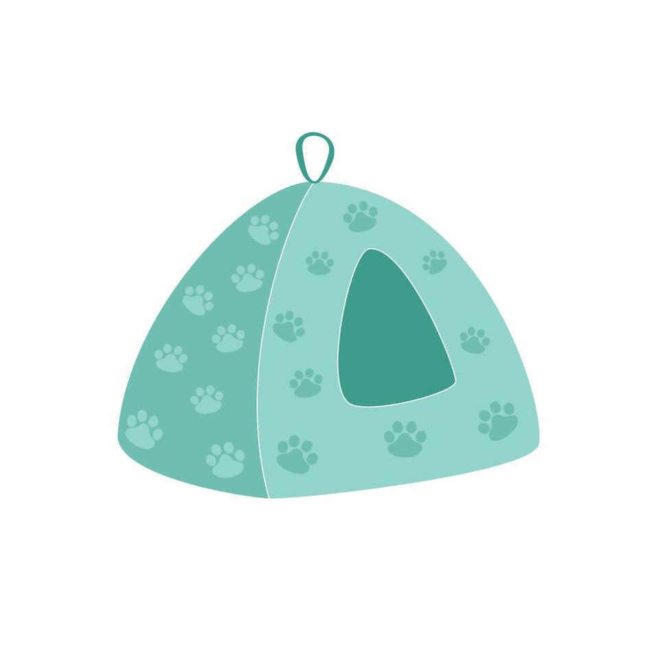 ilustración vectorial de casa cómoda para mascotas. diseño de estilo de arte de línea plana para web, tarjeta de felicitación, banner. vector