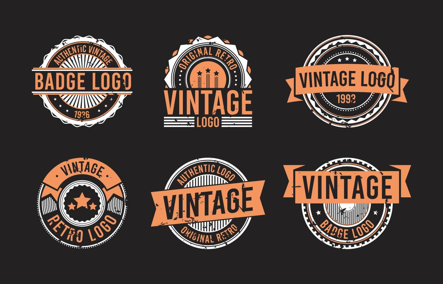 concepto de logotipo de insignia vintage vector