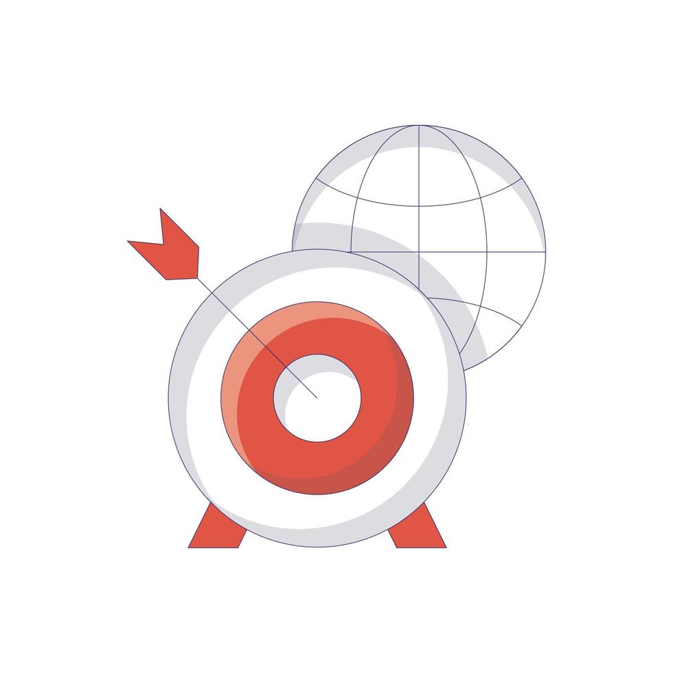 World Target .Vector Without Background icon Business Growth and investment symbol EPS 10 file vector