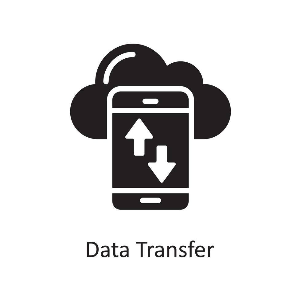 Data Transfer Vector Solid Icon Design illustration. Business And Data Management Symbol on White background EPS 10 File