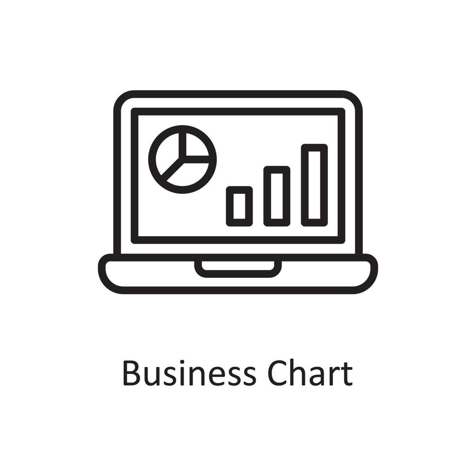 Business chart Vector Outline Icon Design illustration. Business And Data Management Symbol on White background EPS 10 File