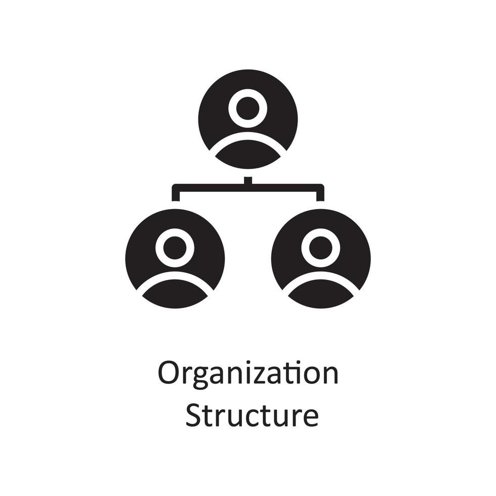 Organization structure Vector Solid Icon Design illustration. Business And Data Management Symbol on White background EPS 10 File