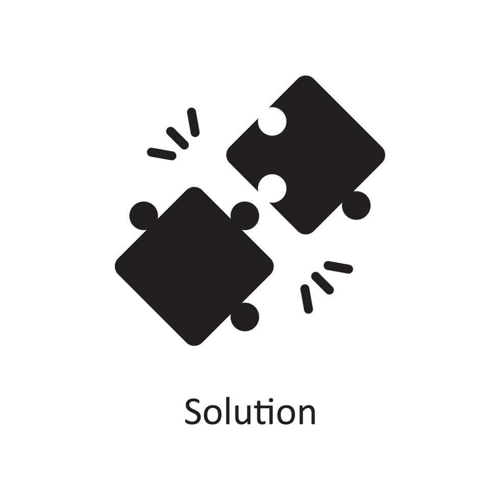 Solution Vector Solid Icon Design illustration. Business And Data Management Symbol on White background EPS 10 File