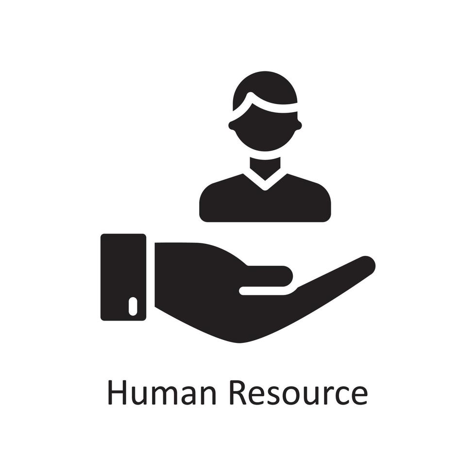 Human Resource Vector Solid Icon Design illustration. Business And Data Management Symbol on White background EPS 10 File