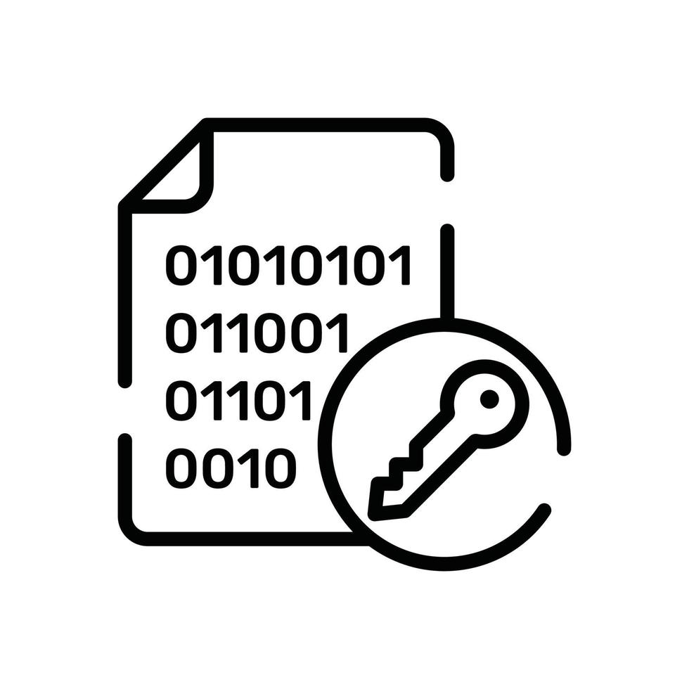 cifrado de datos vector línea icono cloud computing símbolo eps 10 archivo