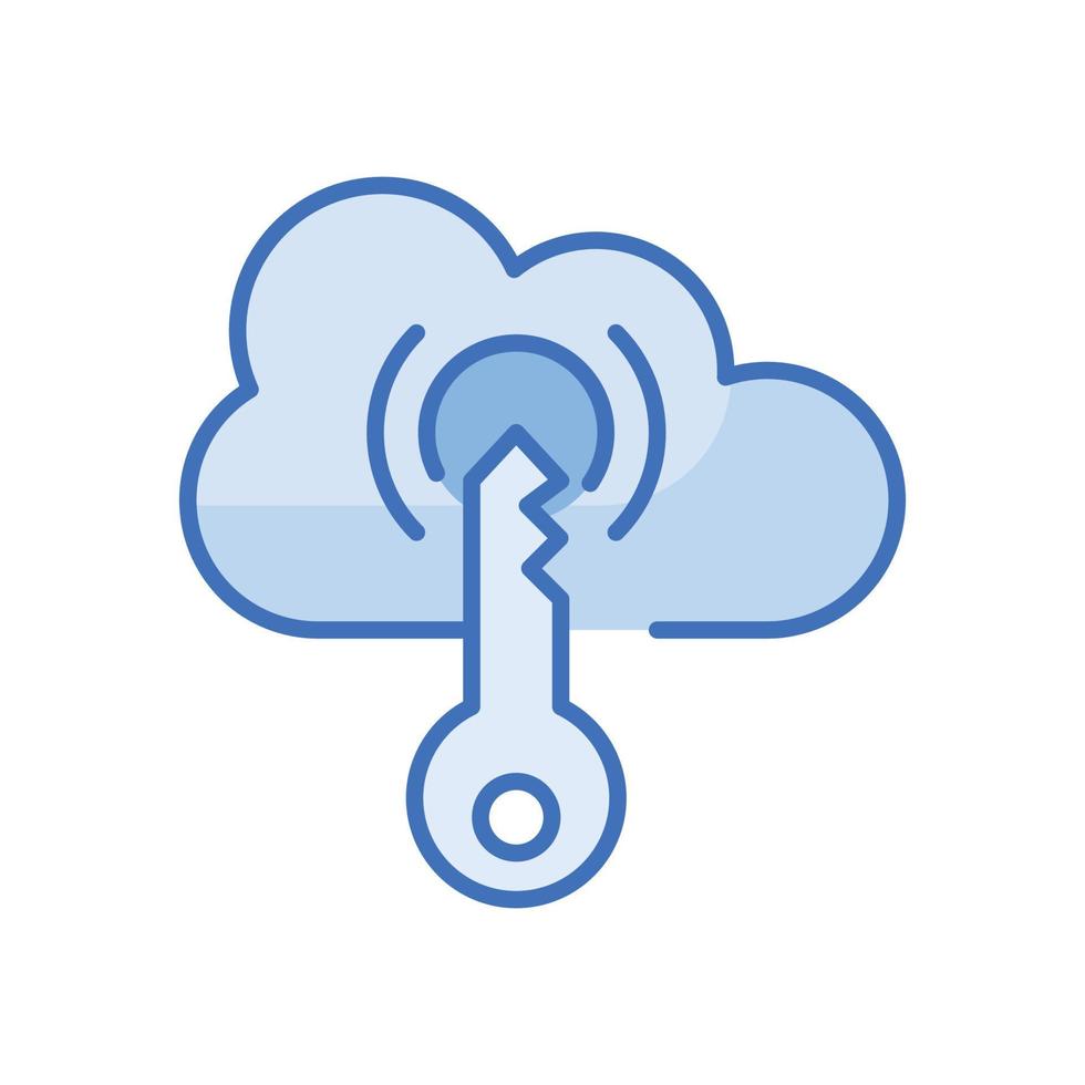 Cloud Access Vector Blue icon Cloud Computing symbol EPS 10 file