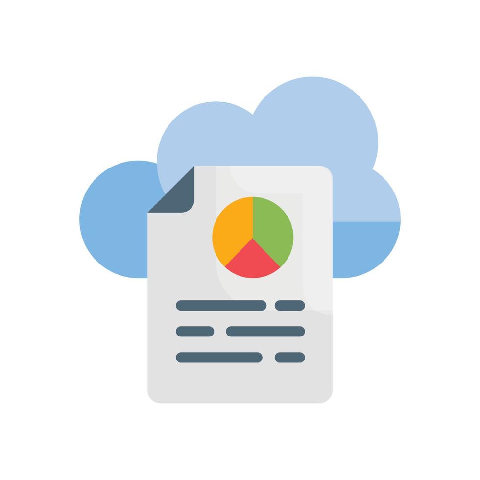 Cloud Data Analytics Vector Flat icon Cloud Computing symbol EPS 10 file