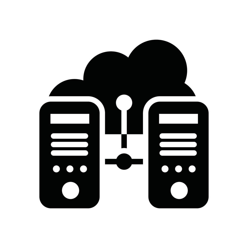 Data Center Vector Glyph icon Cloud Computing symbol EPS 10 file