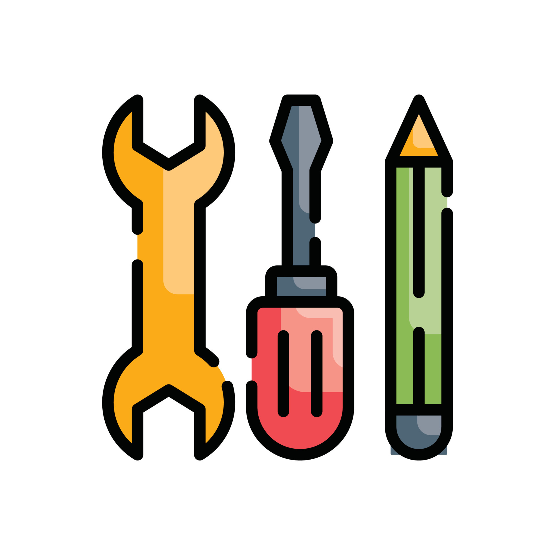 Technical tools Vector Outline Filled icon Cloud Computing symbol EPS