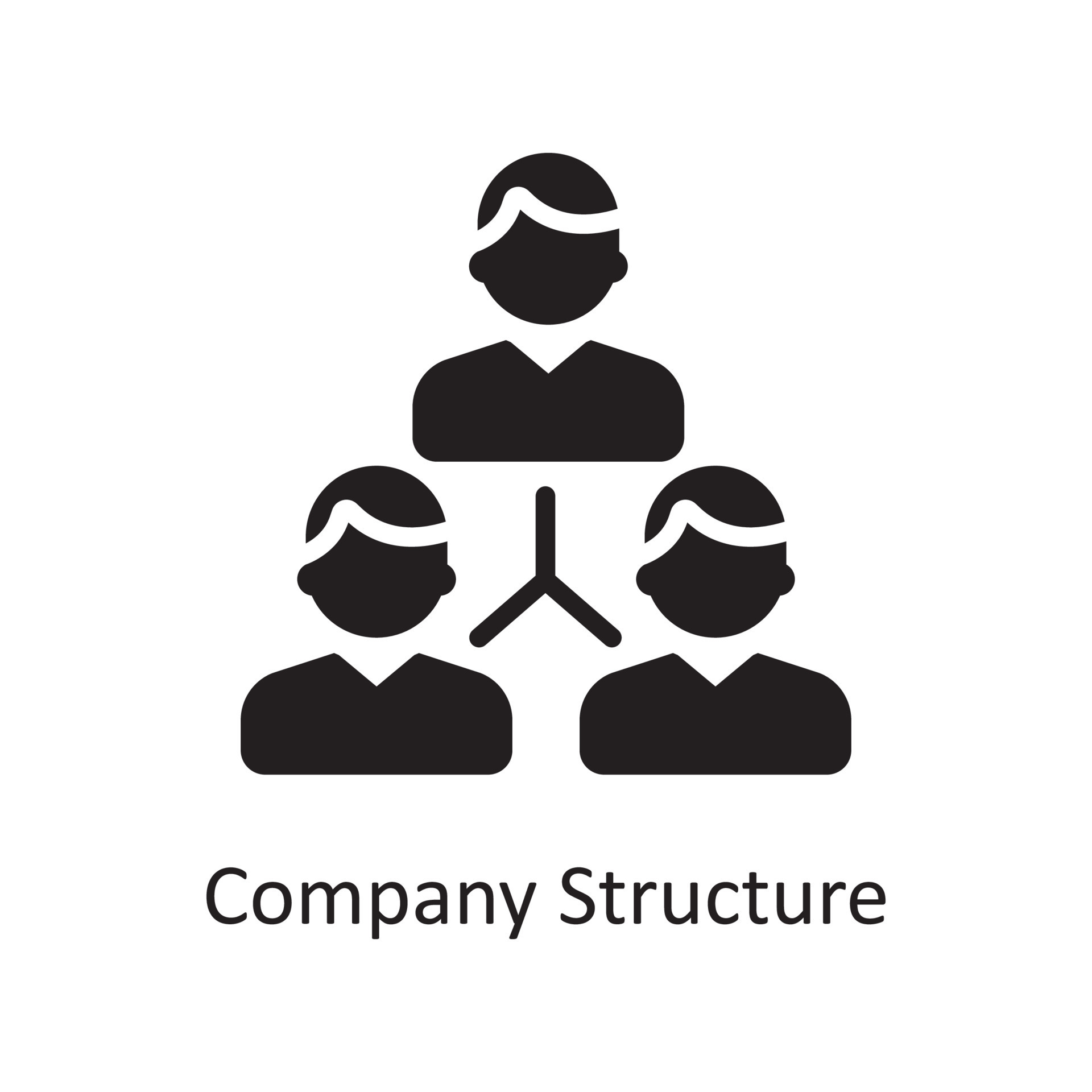 Company Structure Vector Solid Icon Design illustration. Business And