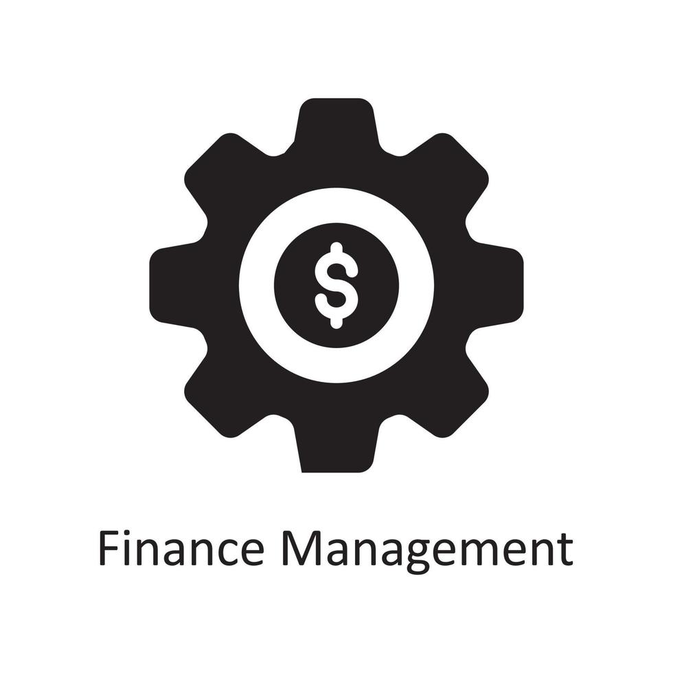 Finance Management Vector Solid Icon Design illustration. Business And Data Management Symbol on White background EPS 10 File