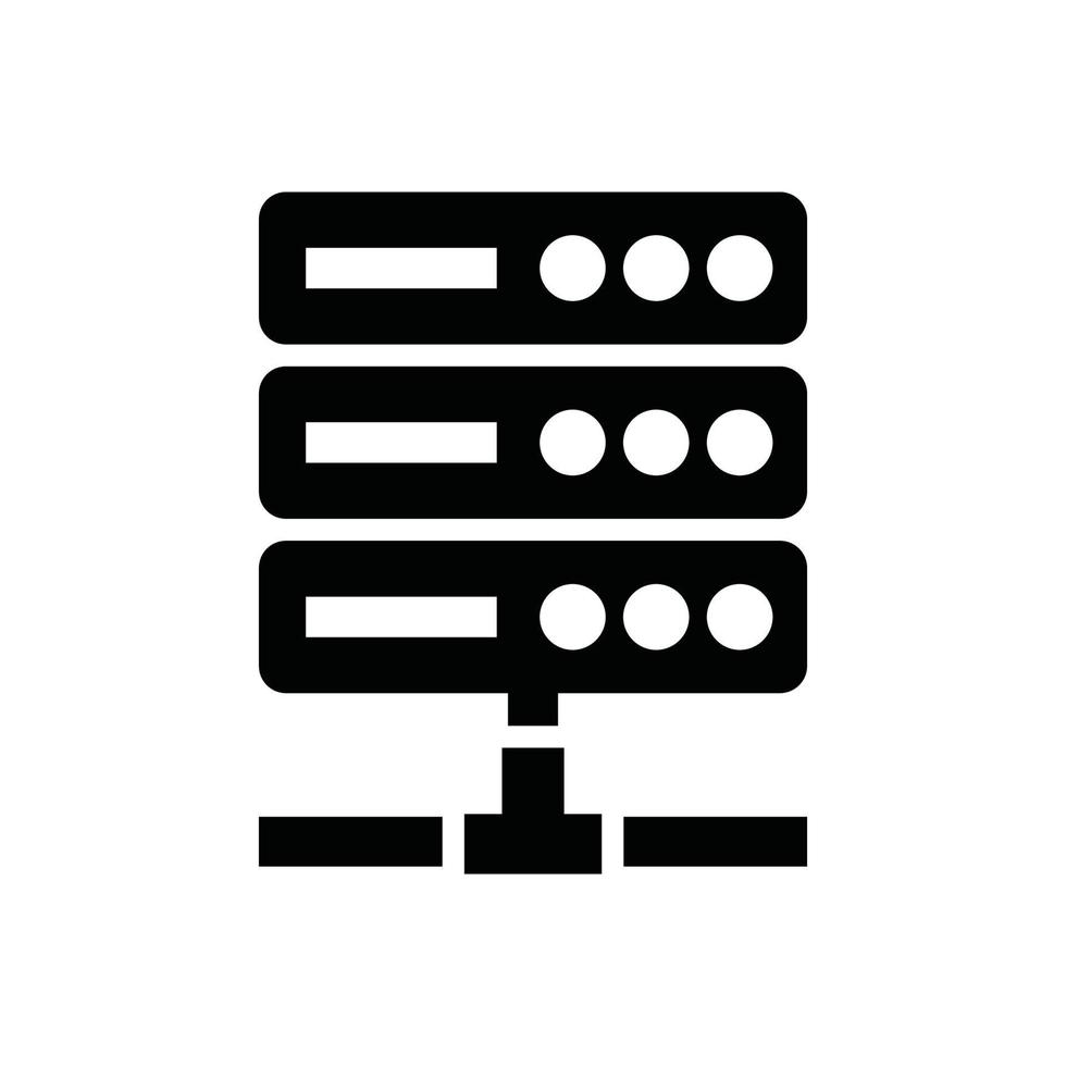 Network Server Vector Glyph icon Cloud Computing symbol EPS 10 file