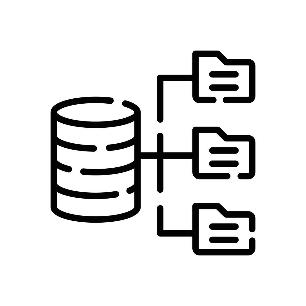 Data Storage Vector line icon Cloud Computing symbol EPS 10 file